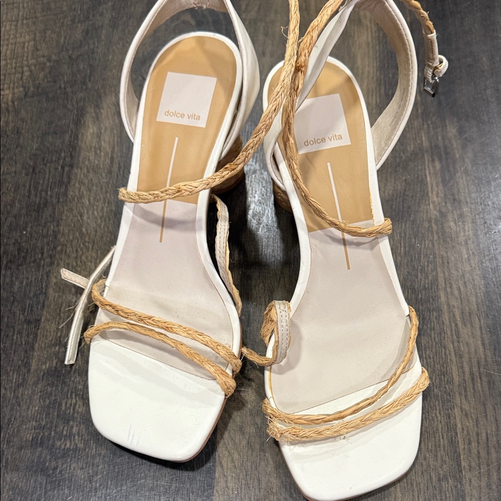 Dolce Vita Cream and Tan Women's Heels